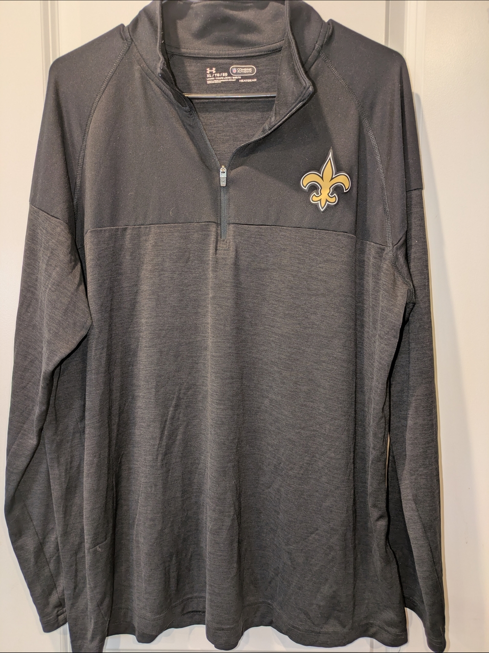 Under Armour New Orleans Saints Quarter Zip XL Combine Authentic HeatGear